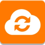 orange cloud android application logo